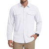 image:imageWULFUL Mens Sun Protection Fishing Shirts UPF 50 Lightweight Quick Dry Cooling Long Sleeve Shirts for Work Hiking SafariSolid White