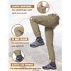 image:imageWULFUL Mens Athletic Running Joggers Workout Gym Pants Lightweight Track Casual Pant with Zipper PocketsKhaki08
