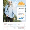 image:imageWULFUL Mens Sun Protection Fishing Shirts UPF 50 Lightweight Quick Dry Cooling Long Sleeve Shirts for Work Hiking SafariLight Blue