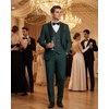 image:imageWULFUL Slim Fit Tuxedo for Men One Button Suit Set Prom Party Wedding Tux Mens Suits 3 PieceDark Green