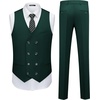 image:imageWULFUL Slim Fit Tuxedo for Men One Button Suit Set Prom Party Wedding Tux Mens Suits 3 PieceDark Green