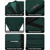 image:imageWULFUL Slim Fit Tuxedo for Men One Button Suit Set Prom Party Wedding Tux Mens Suits 3 PieceDark Green