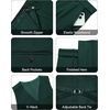 image:imageWULFUL Slim Fit Tuxedo for Men One Button Suit Set Prom Party Wedding Tux Mens Suits 3 PieceDark Green