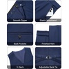 image:imageWULFUL Slim Fit Tuxedo for Men One Button Suit Set Prom Party Wedding Tux Mens Suits 3 PieceNavy