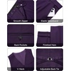image:imageWULFUL Slim Fit Tuxedo for Men One Button Suit Set Prom Party Wedding Tux Mens Suits 3 PiecePurple