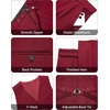 image:imageWULFUL Slim Fit Tuxedo for Men One Button Suit Set Prom Party Wedding Tux Mens Suits 3 PieceRed