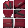 image:imageWULFUL Slim Fit Tuxedo for Men One Button Suit Set Prom Party Wedding Tux Mens Suits 3 PieceRed