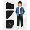 image:imageWULFUL 5 Pack Boys Athletic Pants  Moisture Wicking Mesh Joggers with Pockets Comfortable Sweatpants for Kids TeensBlack dark Grey light Grey navy blue